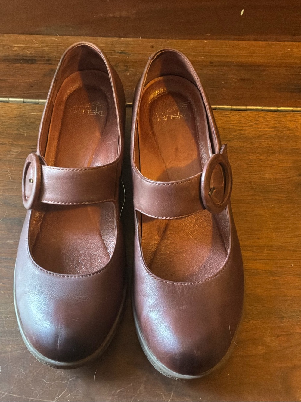 Dansko Women’s Brown Mary Jane Buckle Shoes Size 39